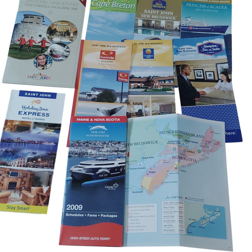 Canada 2001 & 2009 Ephemera Lot: Nova Scotia, New Brunswick, PEI Souvenirs